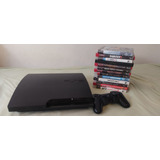 Sony Playstation 3 Slim 500gb + 1 Controle + 13 Jogos