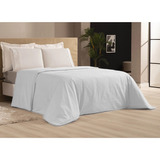 Capa De Edredom Solteiro Duvet Zíper 1,60x2,40 400 Fios Luxo Cor Branco