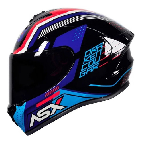 Capacete Axxis Draken Vector Matt Black Grey + Viseira Fumê