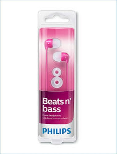 Auriculares Philips Beats N' Bass She3590 Color Rosa