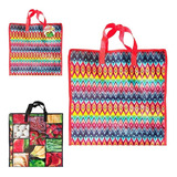 Kit 2 Bolsa Sacola Viagem Feira Impermeável Coloridas 45x50