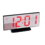 Relógio Digital Led Tela Espelhada - Alarme Temp Despertador