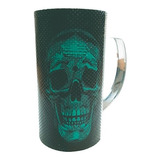 Vaso Guiro Porta Lata Green Calavera - Plus