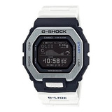 Reloj Casio G-shock Bluetooth® Gbx-100-7dr /marisio Color De La Correa Blanco Color Del Bisel Plateado Color Del Fondo Negro