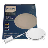  Panel/plafón Embutir Led Philips 18w Redondo-cuadrado