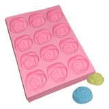 Forma Molde Silicone Sabonete - Mini Rosas C/ 12 Cavidades