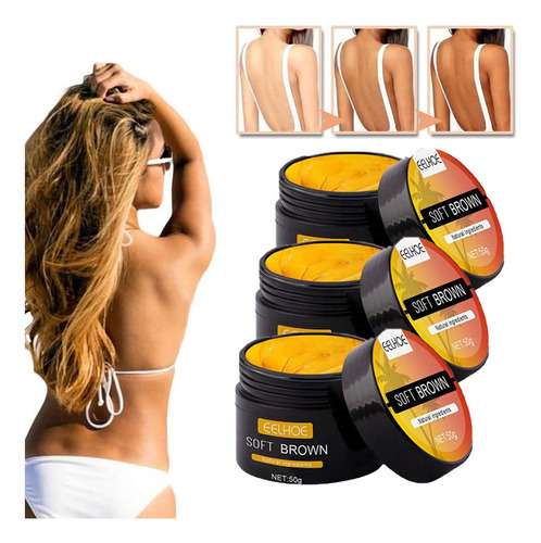 3 Piezas, 150 G Gel Bronceador Corporal Crema Aceleradora