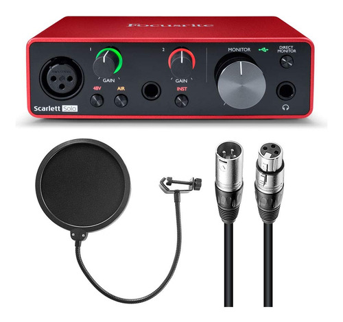 Focusrite Scarlett Solo Interfaz De Audio Usb (3ª Gen) Con.