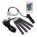 Tira Luces Interior Auto Led Rgb Multicolor 12v Audioritmica