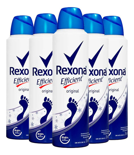 Kit Desodorante Aerosol Original Para Pés Rexona Efficient 8