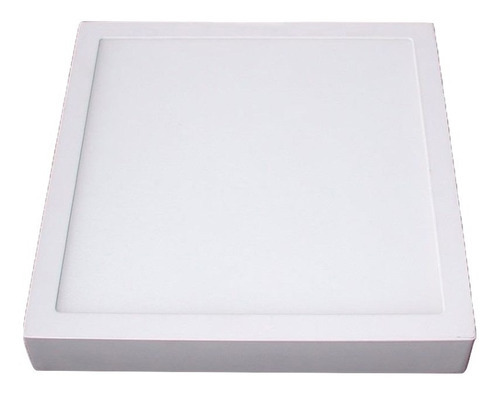 Plafon Panel Led 6w Aplicar Con Base Color Cuadrado Blanco Cálido