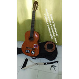 Guitarra Yamaha C40 Electroacústica+ Estuche+línea+correa+tr