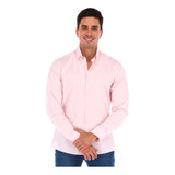 Camisa Porto Blanco Basics Caballero Rosa Lisa Cbasic-05