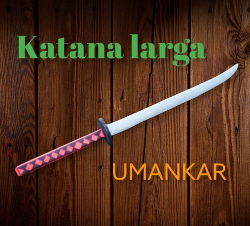 Espada De Madera-katana Larga-  Umankar Juguetes Artesanales