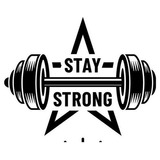 Calcomania De Vinilode Pvc Stay Strong Gym R849