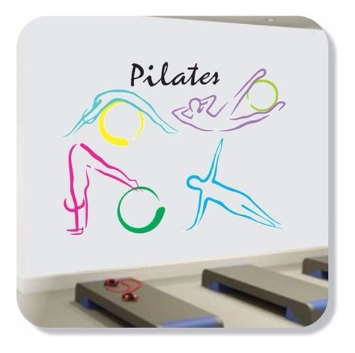 Adesivo Parede Digital Pilates Ginástica Academia Fitness