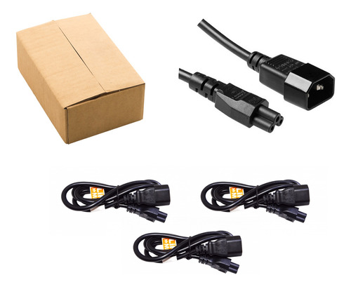 Clickbox Pack 3 Cables 1,5m Negro C14 Trebol C5