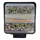 Faro Universal Led Cuadrado 22led Blanco 12 Color C/estrobo