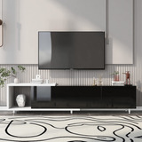 Eovtk Moderno Y Elegante Soporte De Tv Con Estante De