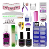 Kit Para Unhas Gel Alongamentos Manicure Fibra De Vidro 