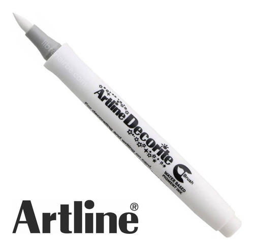 Marcador Artline Decorite Blanco Punta Pincel Superficies