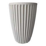 Vaso Decorativo Plantas Branco Polietileno Decoração De Sala