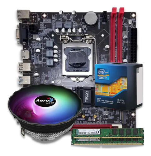 Kit Placa Mãe B75 + Processador I7 3770 3,9 Ghz 16 Gb Ddr3