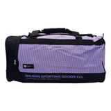 Bolso Deportivo Viaje Gym Entrenamiento Wilson Birmingham Color Lila Liso