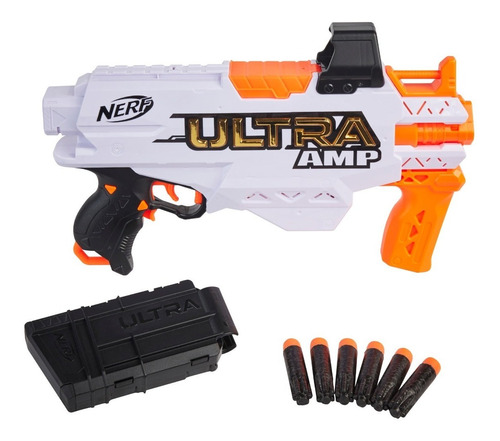 Lanzador Nerf Ultra Amp Motorizado Con Cargador Y 6 Dardos