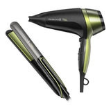 Combo Secador Y Plancha De Pelo Remington Shine Therapy