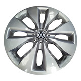 Taza De Rueda Simil Carbono Rodado 14 Vw Gol-voyage C/logo