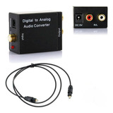 Conversor Áudio Óptico Digital Coaxial Rca Analógico