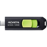 Memoria Usb Tipo C Adata Uc300 128gb Retráctil Negro/verde