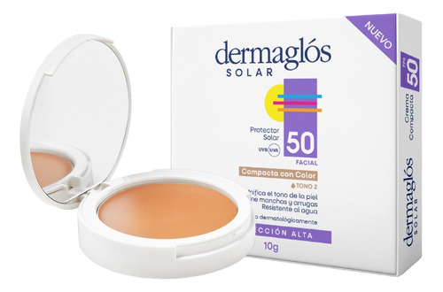 Dermaglos Protector Crema Compacta Con Color Fps50 Tono 02
