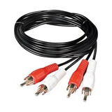 Cable Rca A Rca Alta Calidad 2x2 De 3 Metros Para Audio 