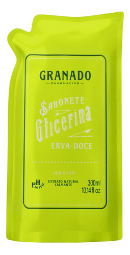 Sabonete Líquido Granado Glicerina Erva-doce Em Líquido 300 Ml