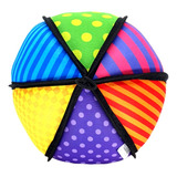 Pelota Bebes Grande 20cm Didactica Tela Estampada Cascabel