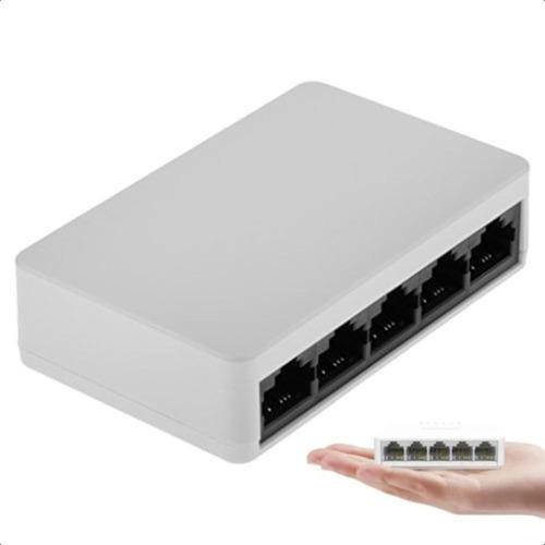 Switch 5 Portas Hub Para Internet Lan Rede Fast Rj45