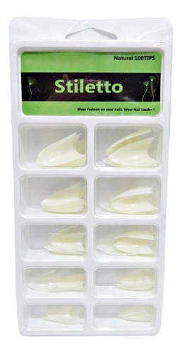 Tips Stiletto Naturales X 100 Unid Jessamy U31