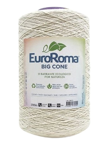 Barbante Euroroma Big Cones 1,8kg Fio 6 Cor Cru