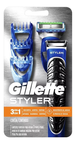 Aparelho De Barbear Gillette Styler 3 Em 1 À Prova D'água