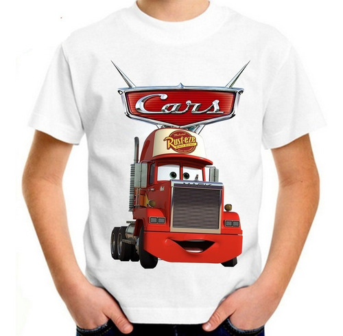Camiseta Infantil Mcqueen Carreta Mack Filme Carros #13
