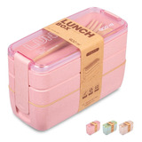 Toppers Lunch Box De Magma Life, Tupper Con 3 Pisos, Lonchera Portátil, Bento Box Con 3 Compartimentos Para Alimentos A Prueba De Fugas, Apto Para Microondas, Incluye Cuchara,tenedor, Capacidad 900 M