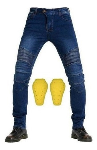 Jeans Moto Hombre Moto Todoterreno Rodillera