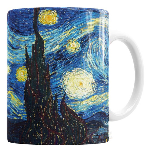 Taza De Cerámica Van Gogh La Noche Estrellada - Con Caja