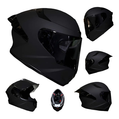 Casco Para Moto Negro Mate Certificado Xbull Pyro Deportivo Tamaño Del Casco Xxl | Envío gratis