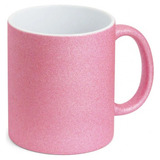 Caneca Para Sublimação Glitter Rosa 