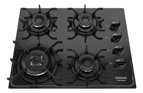 Cooktop 4 Bocas Itatiaia Itamaster Gás Tripla Preto Bivolt