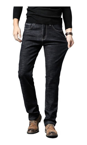 Pantalones Vaqueros Gruesos Para Hombre De Forro Polar C [u]