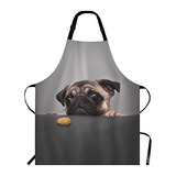 Delantal De Cocina De Cachorros De Pug, Delantal De Coc...